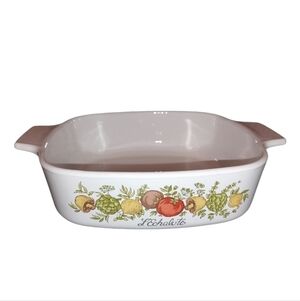 Rare Corning Ware L'Echalote Spice Of Life 1 quart baking dish Stamped 1180MA